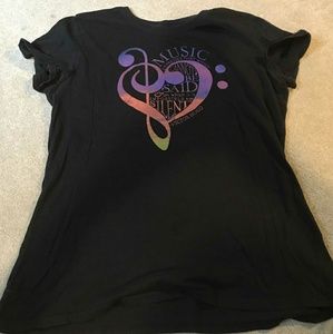 Black musical shirt